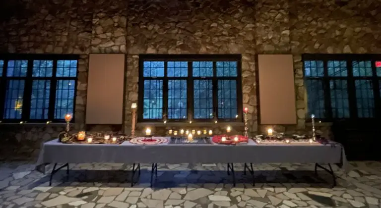 Table at Montreat Presbyterian Church Taize Service