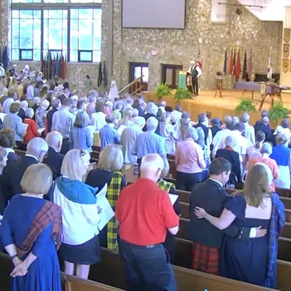 Kirkin of the Tartans 2024 congregation Montreat NC